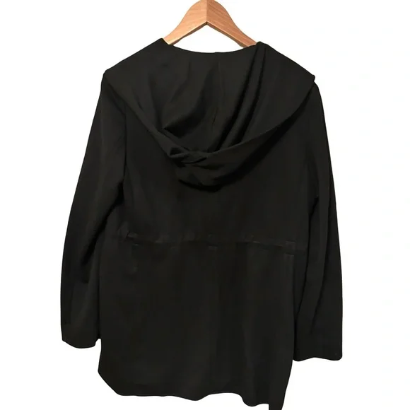 Theory Black Drape Drawstring Blazer Jacket Size Small - Picture 4 of 9